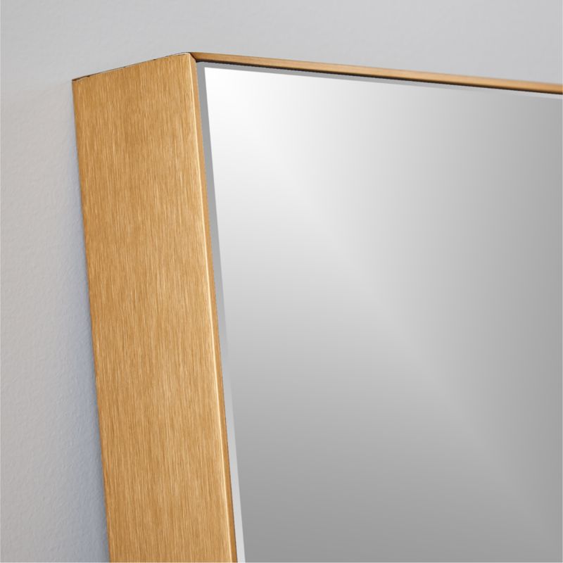Infinity Modern Brass Full-Length Floor Mirror 48"x76" + Reviews | CB2