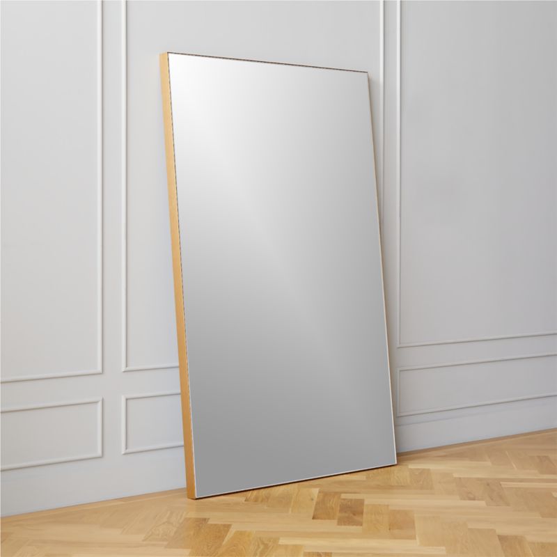 Infinity Modern Brass Full-Length Floor Mirror 48"x76" + Reviews | CB2 Canada