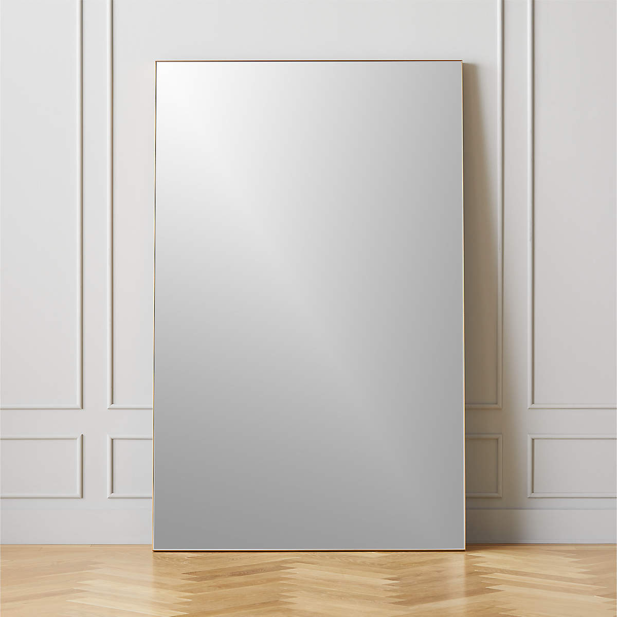 Infinity Modern Brass FullLength Floor Mirror 48"x76" + Reviews CB2