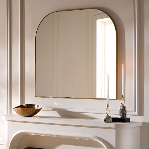 Infinity Brass Mantel Wall Mirror 42"x37"