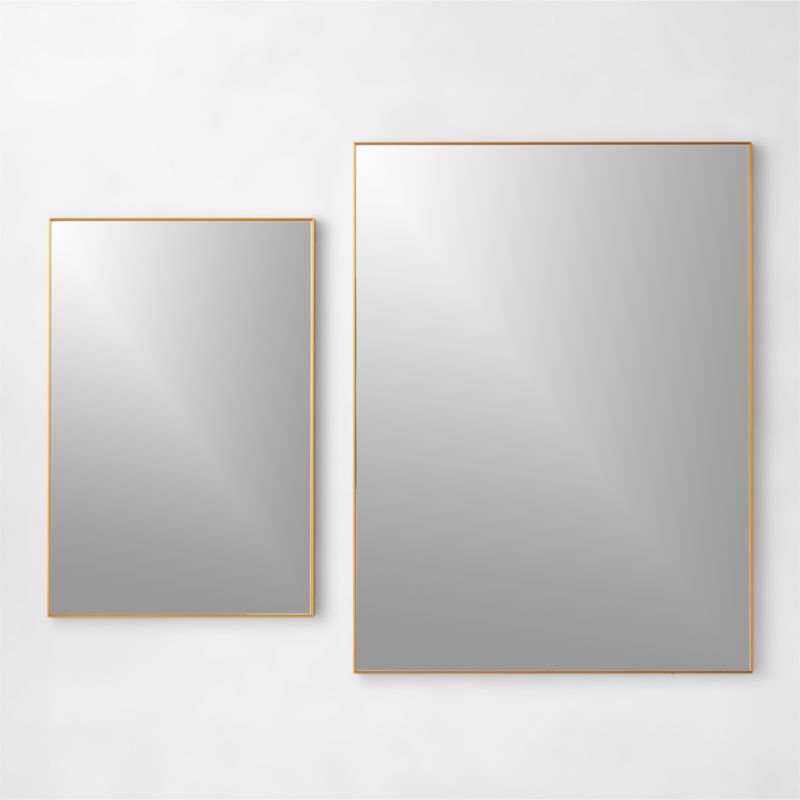 Infinity Rectangular Brass Wall Mirror 36"x48" - image 5 of 6