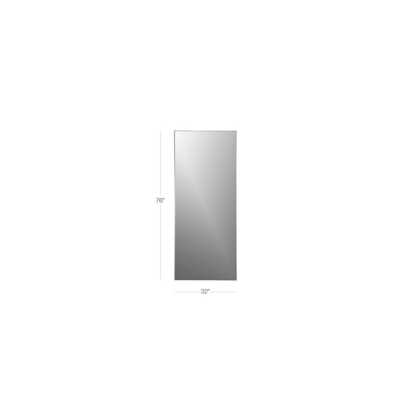 Infinity Modern Silver Full-Length Floor Mirror 32