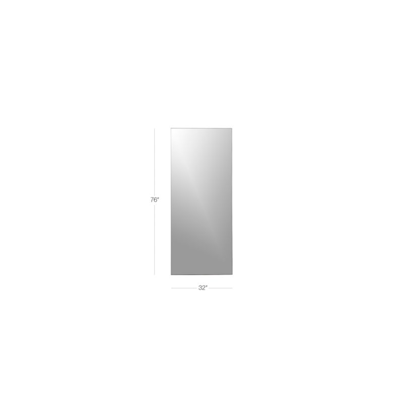 View Infinity Modern Black Full-Length Floor Mirror 32"x76" - image 3 of 5