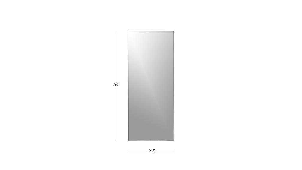 Infinity Black Floor Mirror 32"x76" + Reviews CB2