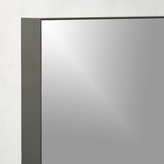 Infinity Modern Black Full-Length Floor Mirror 32"x76"