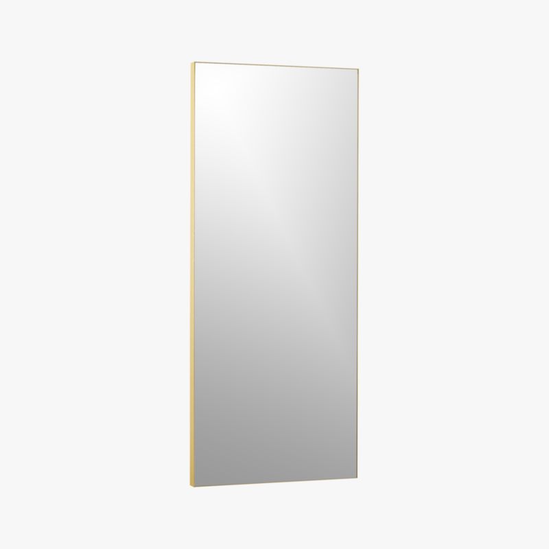 Infinity Modern Standing Brass Full-Length Floor Mirror 32"x76" - image 2 of 9