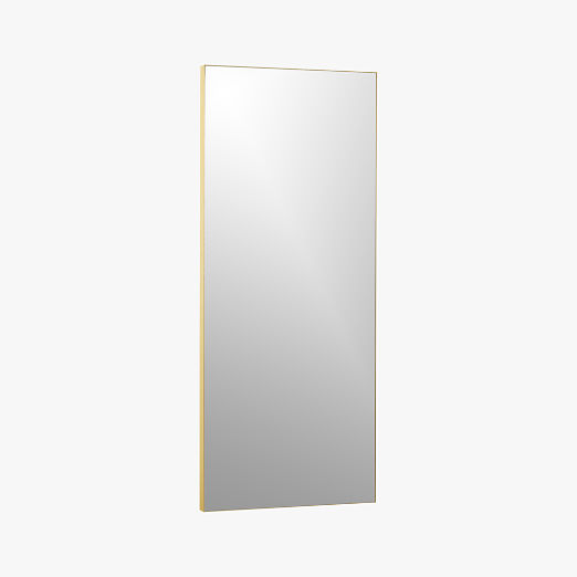 Infinity Modern Standing Brass Full-Length Floor Mirror 32"x76"