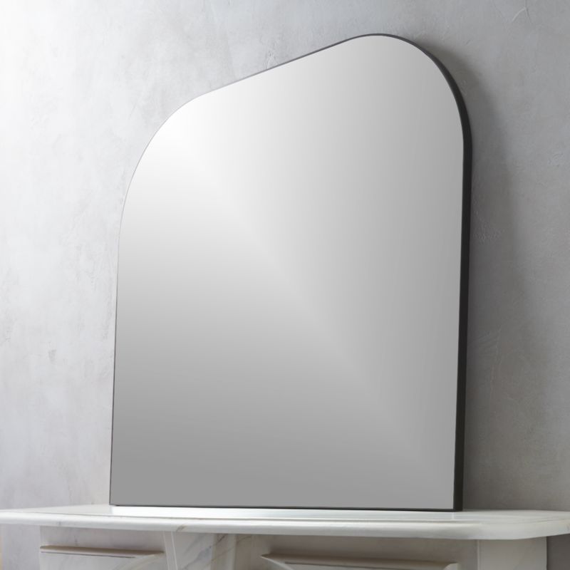 Infinity Black Mantel Wall Mirror 42"x37" - image 3 of 10