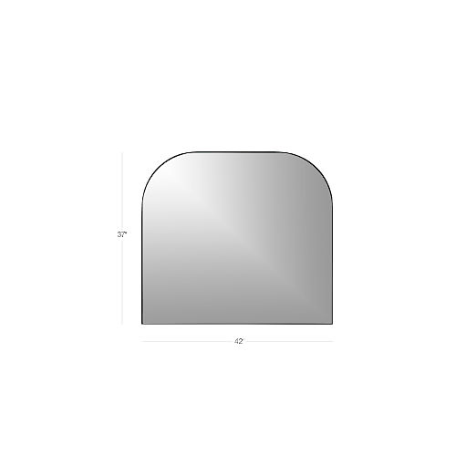 Infinity Black Mantel Wall Mirror 42"x37"