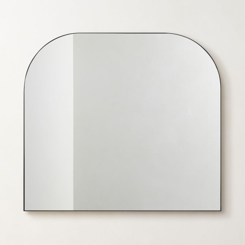 View Infinity Black Mantel Wall Mirror 42"x37" details