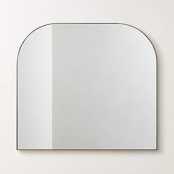 Infinity Black Mantel Wall Mirror 42"x37"
