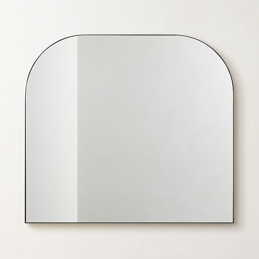 Infinity Black Mantel Wall Mirror 42"x37"