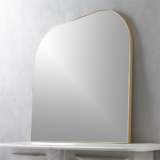 Infinity Brass Mantel Wall Mirror 42"x37"