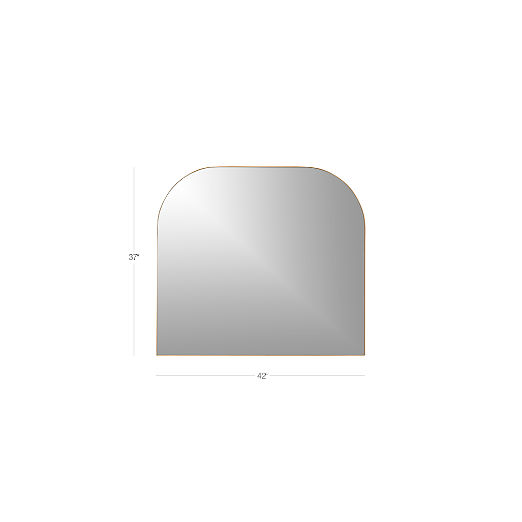 Infinity Brass Mantel Wall Mirror 42"x37"