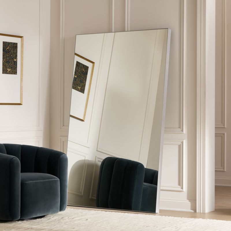 Infinity Modern Silver Full-Length Floor Mirror 48"x76" - image 2 of 8
