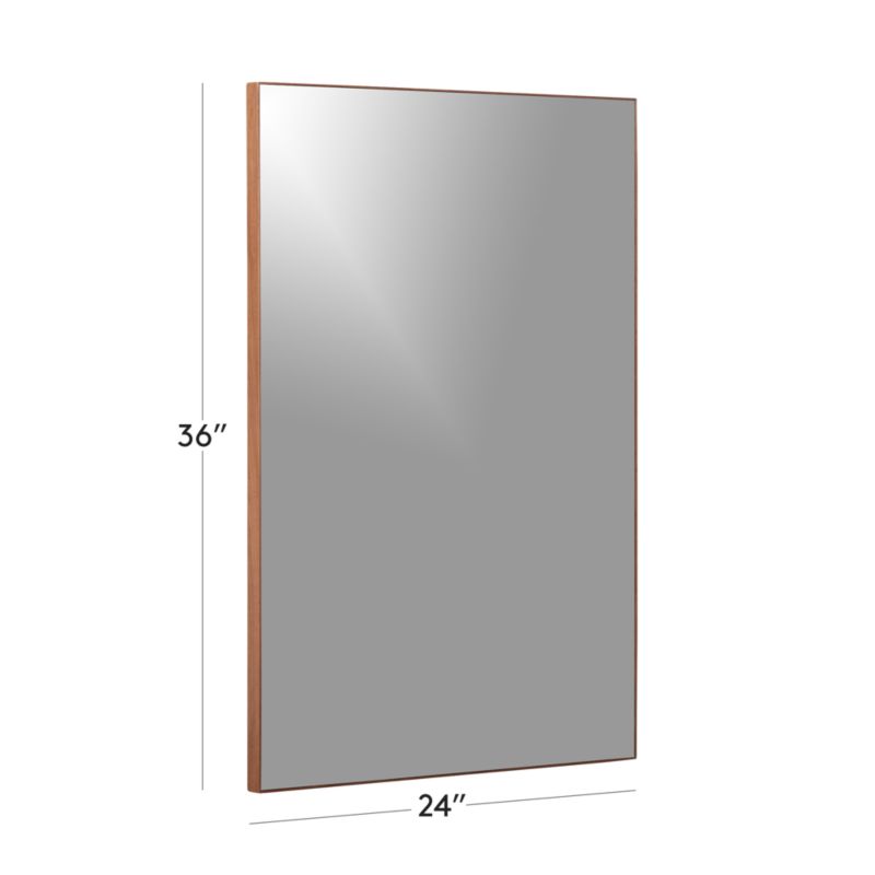 View Infinity Walnut Rectangular Mirror 24"x36" - image 3 of 8