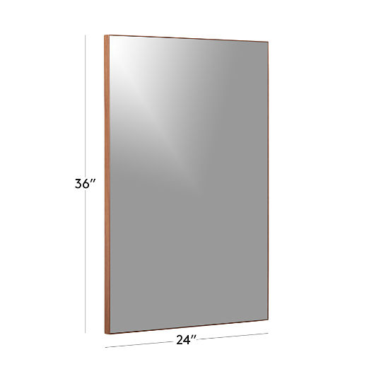 Infinity Walnut Rectangular Mirror 24"x36"