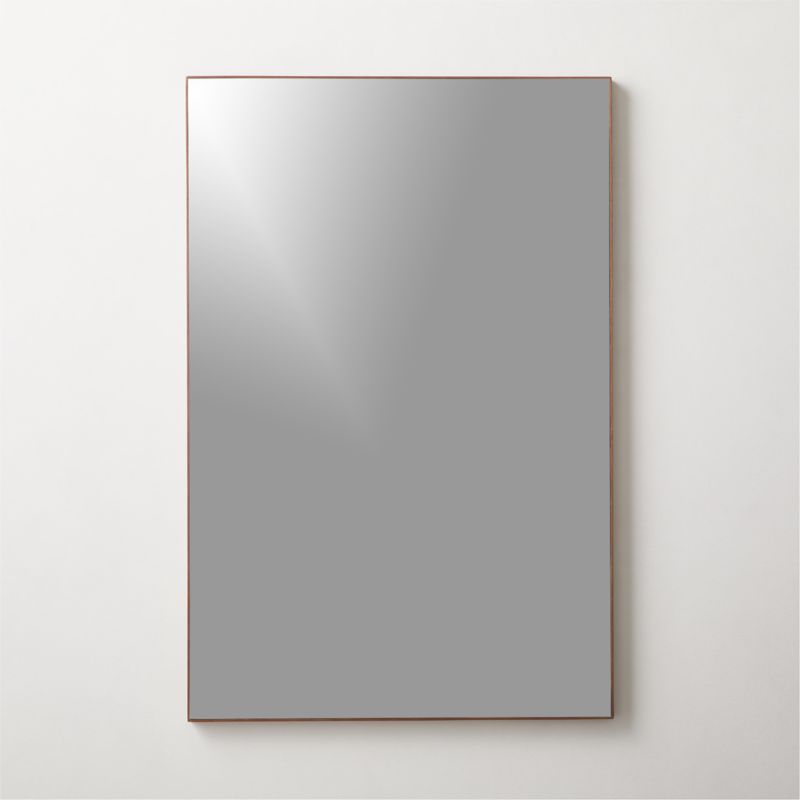 Rectangle Floating Metal Framed Mirror