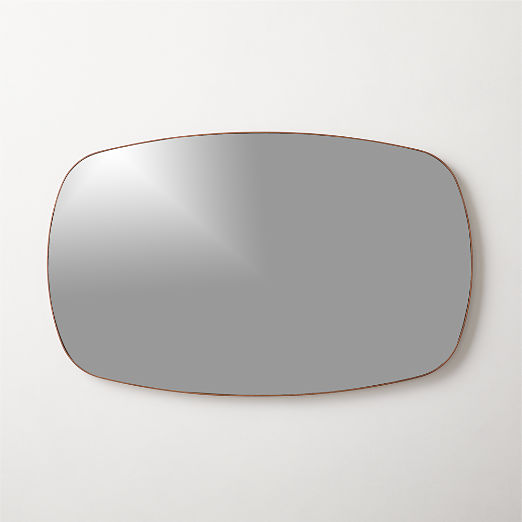 Infinity Walnut Oblong Wall Mirror 23"x37"