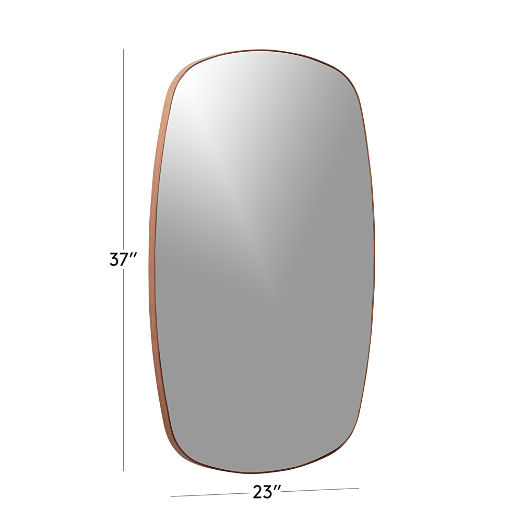 Infinity Walnut Oblong Wall Mirror 23"x37"