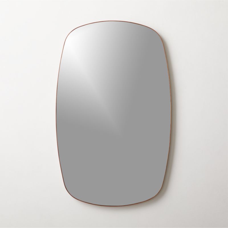 View Infinity Walnut Oblong Wall Mirror 23"x37" details