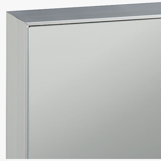 Infinity Modern Silver Full-Length Floor Mirror 32"x76"