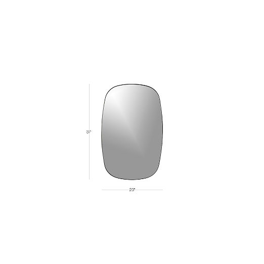 Infinity Black Oblong Wall Mirror 23"x37"