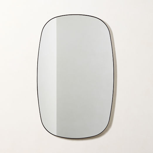 Infinity Black Oblong Wall Mirror 23"x37"