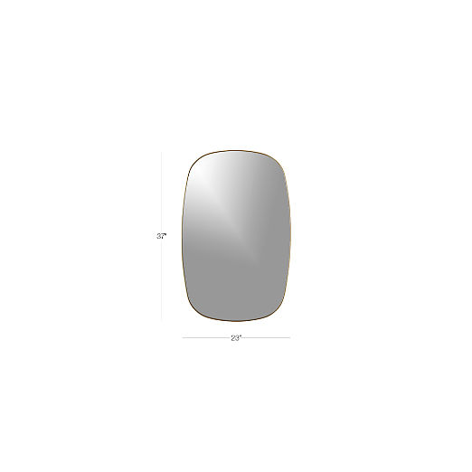 Infinity Brass Oblong Wall Mirror 23"x37"