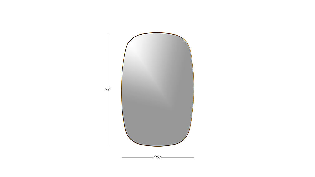 Infinity Brass Oblong Wall Mirror + Reviews CB2