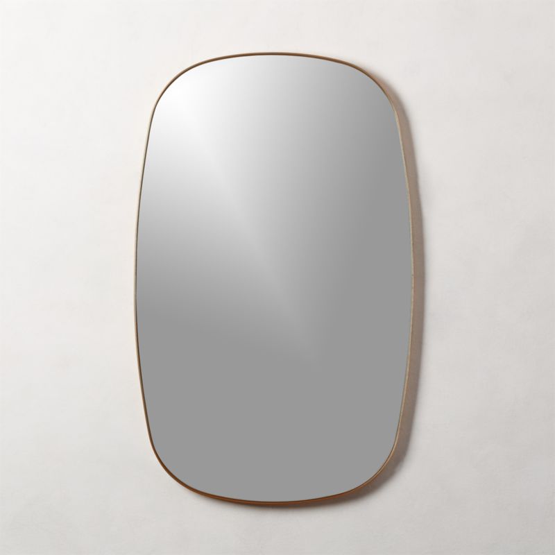 Brass Mirrors Cb2 Infinity Brass Oblong Wall Mirror