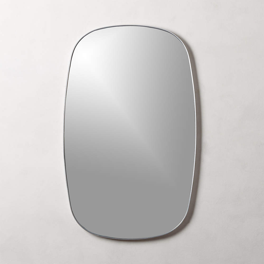 Infinity Silver Oblong Wall Mirror 23, Large White Oblong Mirror