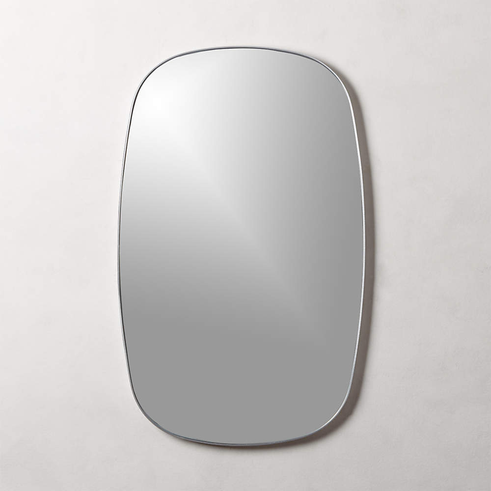 Infinity Silver Oblong Wall Mirror 23x37 + Reviews | CB2