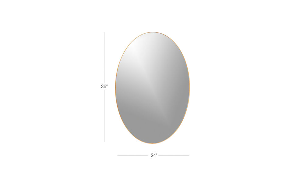 Infinity Brass Oval Wall Mirror 24"x36" + Reviews CB2