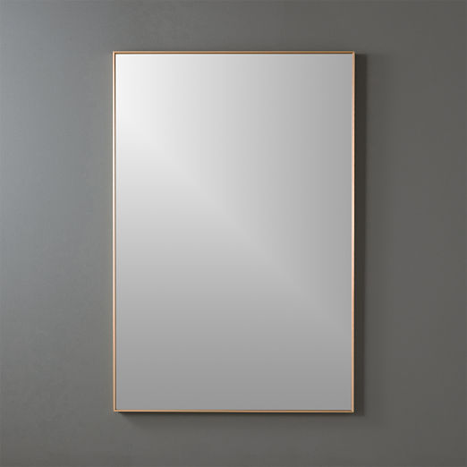 Infinity Brass Rectangular Wall Mirror 24"x36"