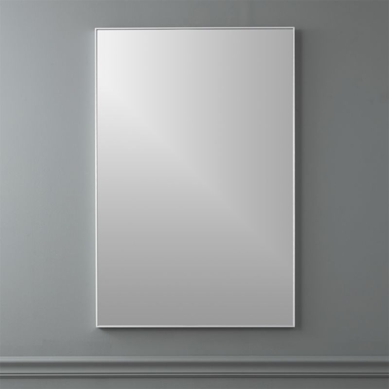 Infinity Silver Rectangular Wall Mirror, Commercial Bathroom Mirrors 24 X 36
