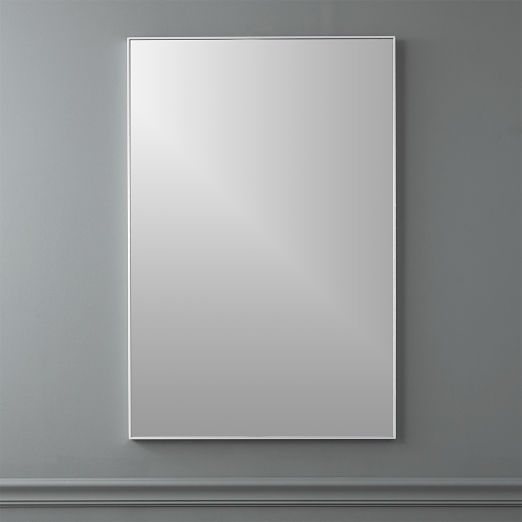 Infinity Silver Rectangular Wall Mirror 24"x36"