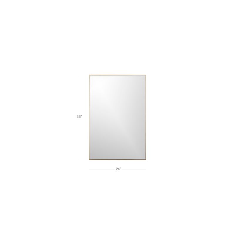 View Infinity Brass Rectangular Wall Mirror 24"x36" - image 2 of 6