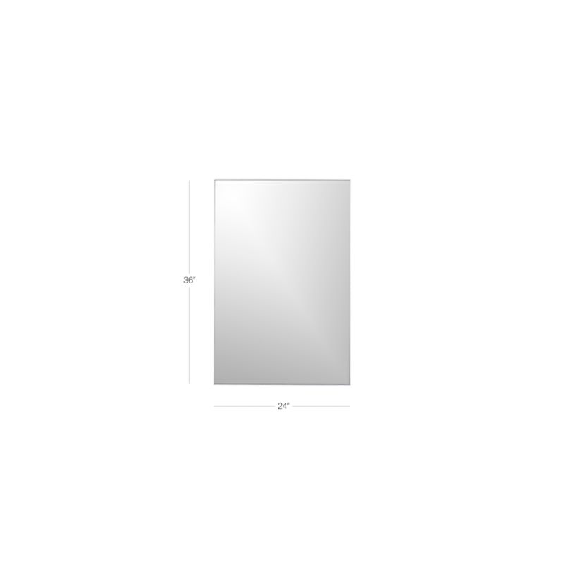 View Infinity Silver Rectangular Wall Mirror 24"x36" - image 2 of 5