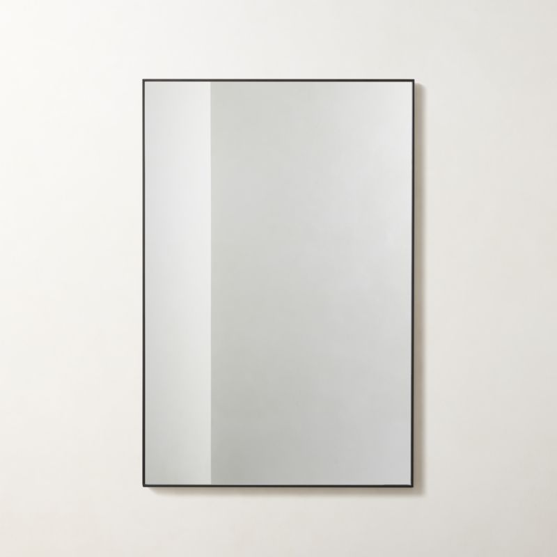 View Infinity Black Rectangular Wall Mirror 24"x36" details