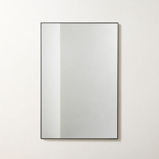 Infinity Black Rectangular Wall Mirror 24"x36"