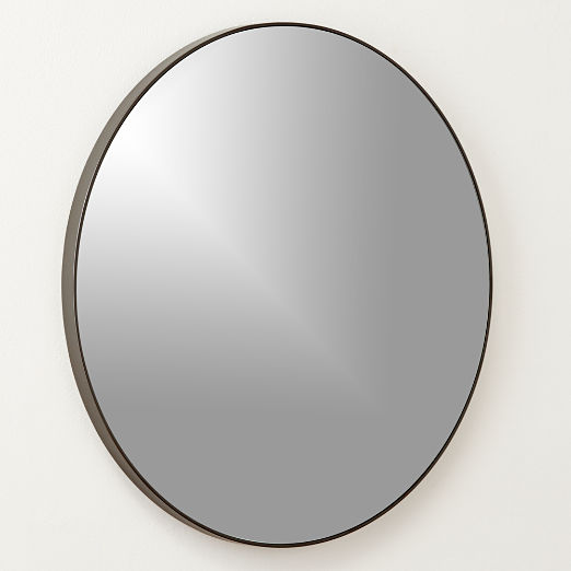 Infinity Black Round Wall Mirror 24"