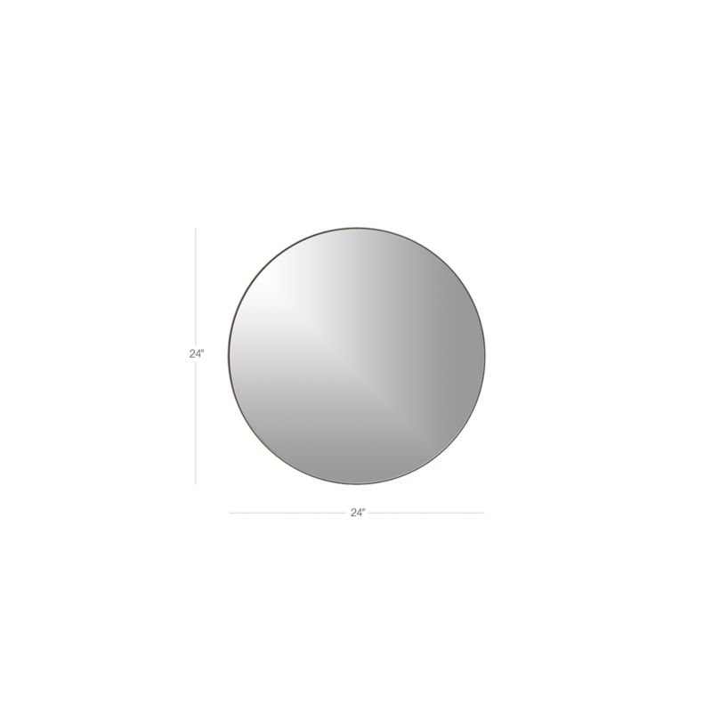 View Infinity Black Round Wall Mirror 24" - image 3 of 11