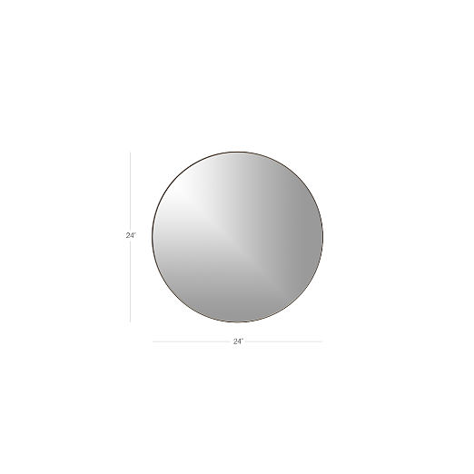 Infinity Black Round Wall Mirror 24"