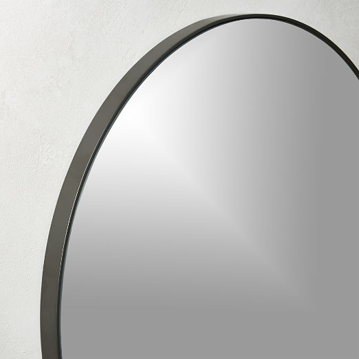 Infinity Black Round Wall Mirror 24"