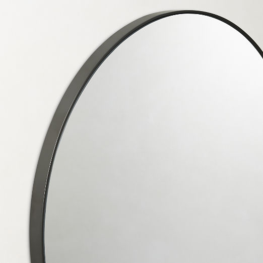 Infinity Black Round Wall Mirror 24"