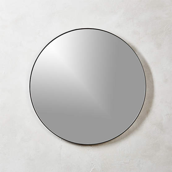 Infinity Black Round Wall Mirror 24"