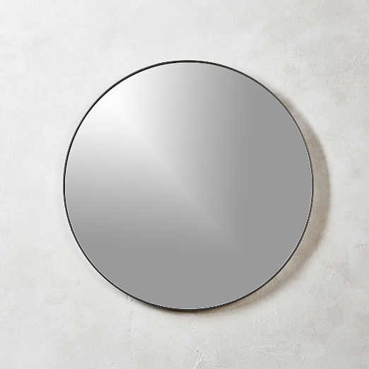 Infinity Black Round Wall Mirror 24"