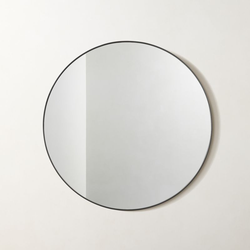 View Infinity Black Round Wall Mirror 24" details