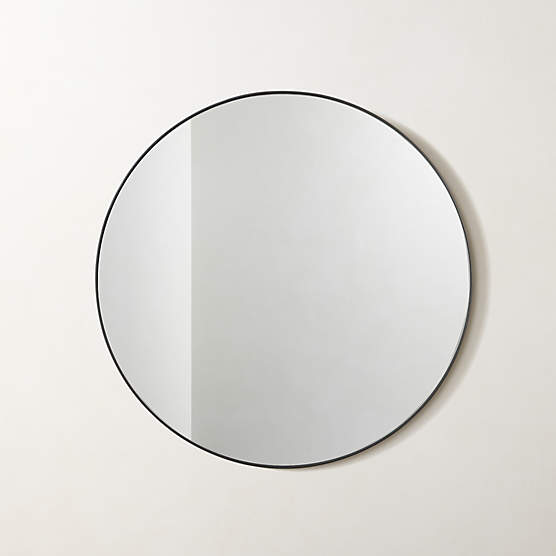 Infinity Black Round Wall Mirror 24"